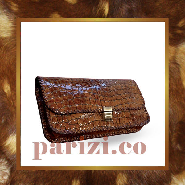 Women's leather handbag and hand-stitched