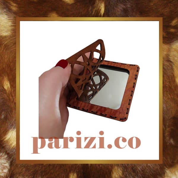 Handmade Leather Pocket Mirror Handmade Leather Pocket Mirror