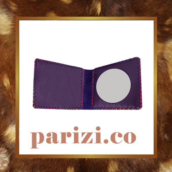 Leather Folding Pocket Mirror