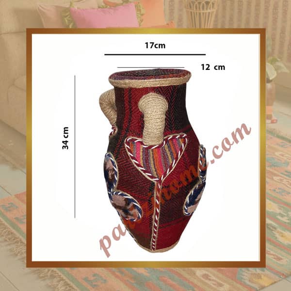 Handwoven carpet Vase