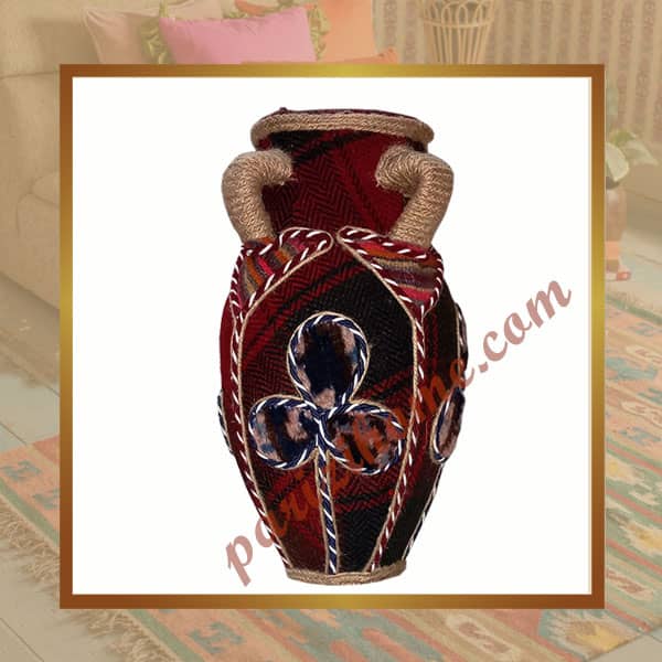 Handwoven carpet Vase