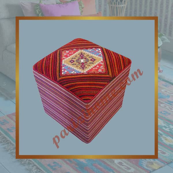 Handmade Cube Pouf