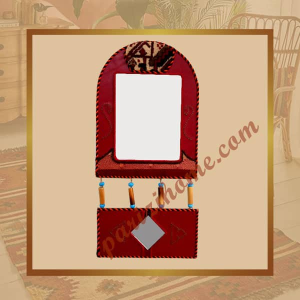 Decorative Leather & Carpet Mirror