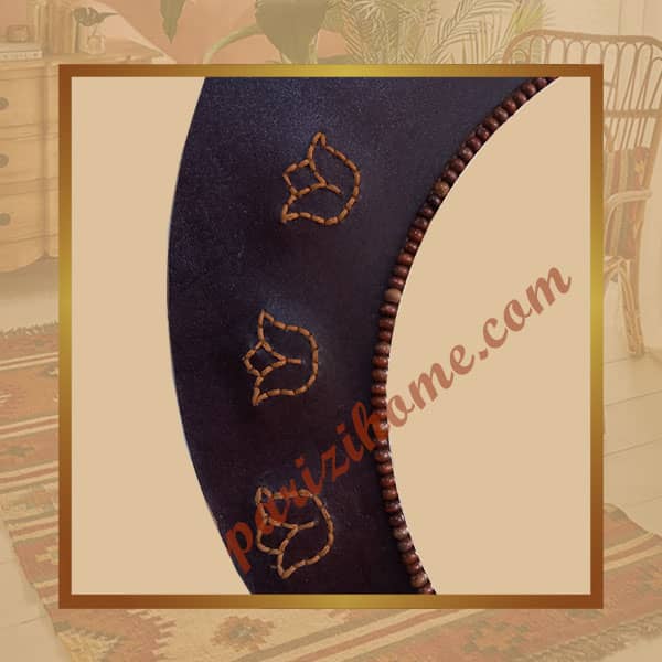 Round Leather Mirror