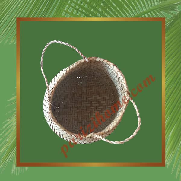 Wicker container with handle