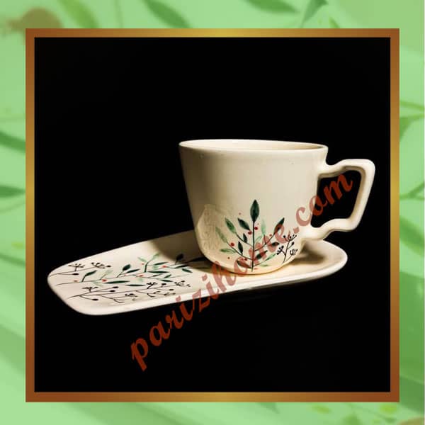 Ceramic Coffee Mug and Saucer Set