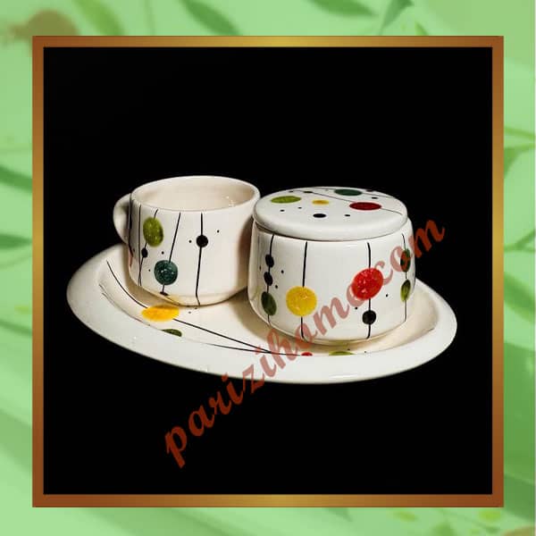 Ceramic tea service with oval tray Ceramic tea service with oval tray