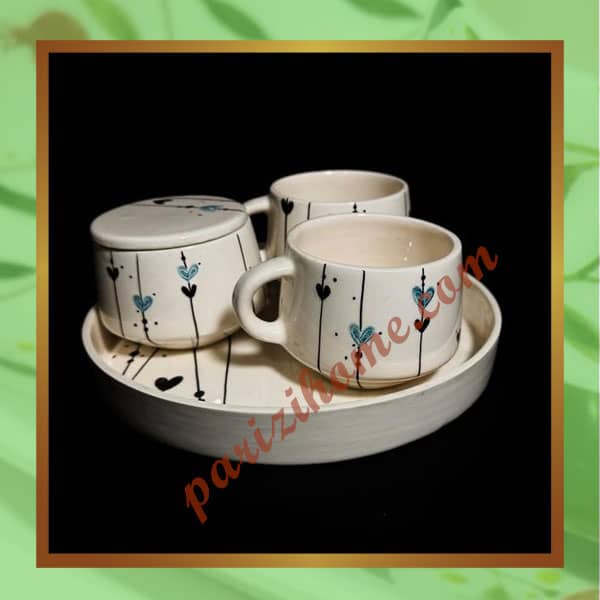 Ceramic tea set for two with tray Ceramic tea set for two with tray