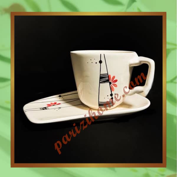 Ceramic Coffee Mug and Saucer Set