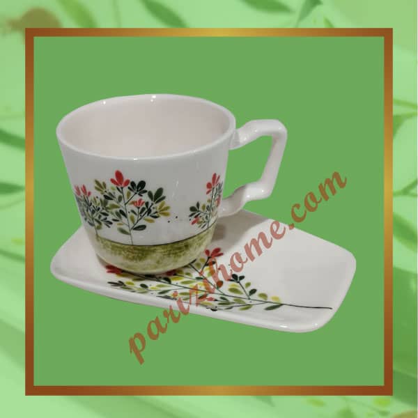 Ceramic cappuccino flower cup